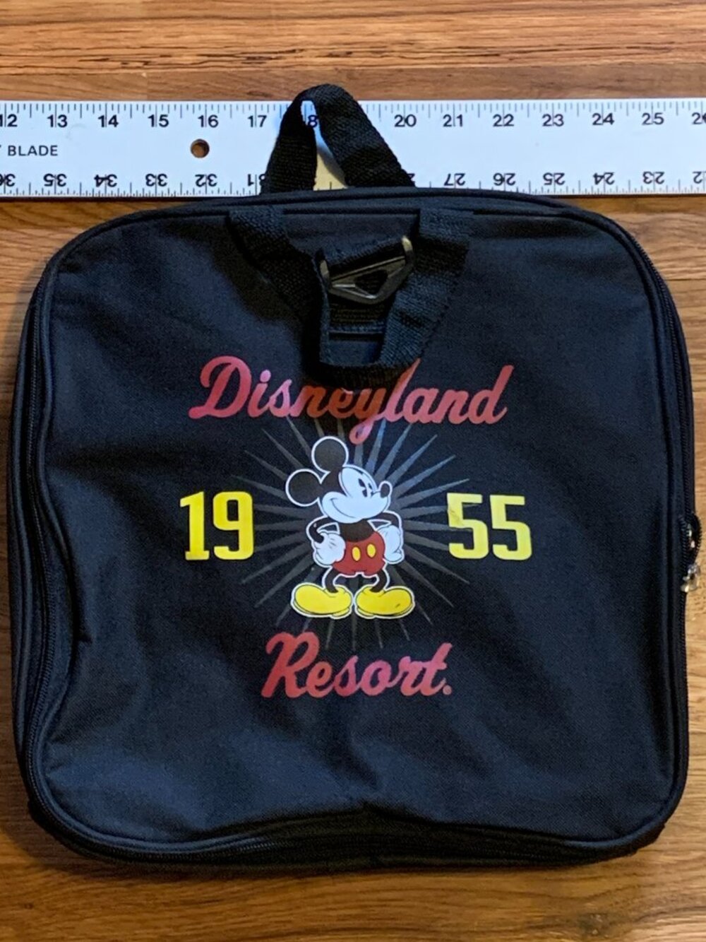 Disneyland Resort Mickey Mouse '1955' Black Collapsible Duffel Bag Travel Tote